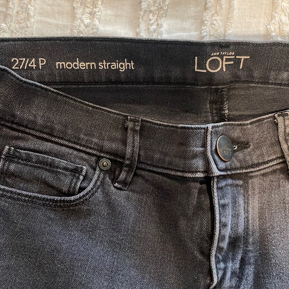 Black straight LOFT jeans